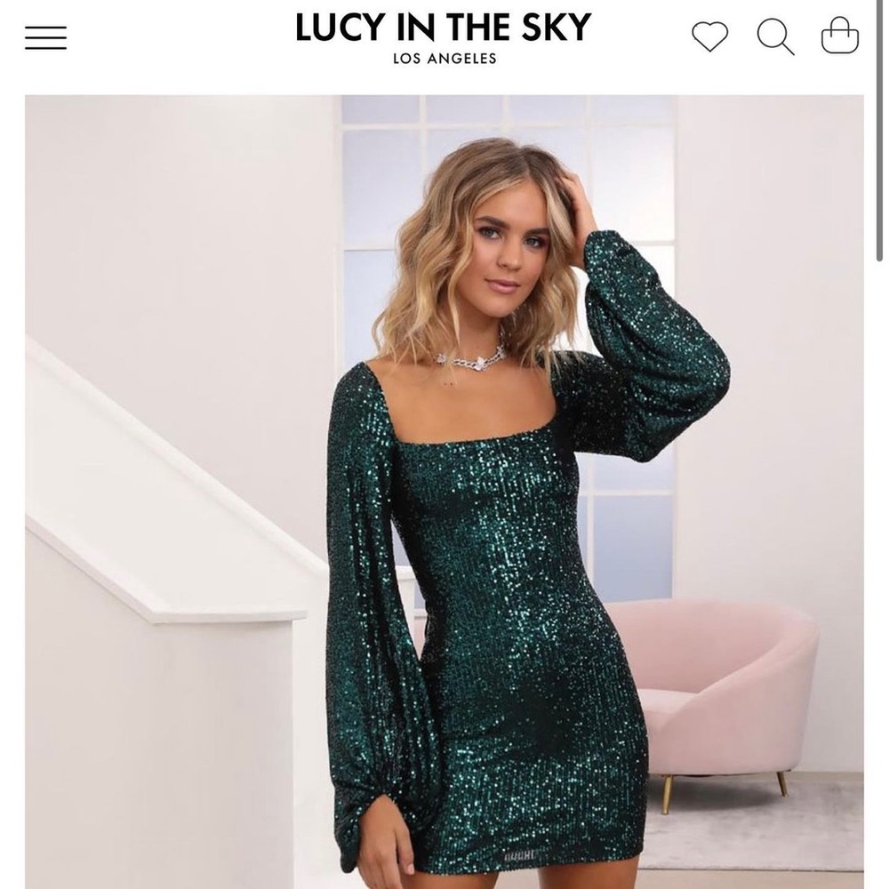 Lucy in the Sky Green Emrald Dress, size medium, never worn.